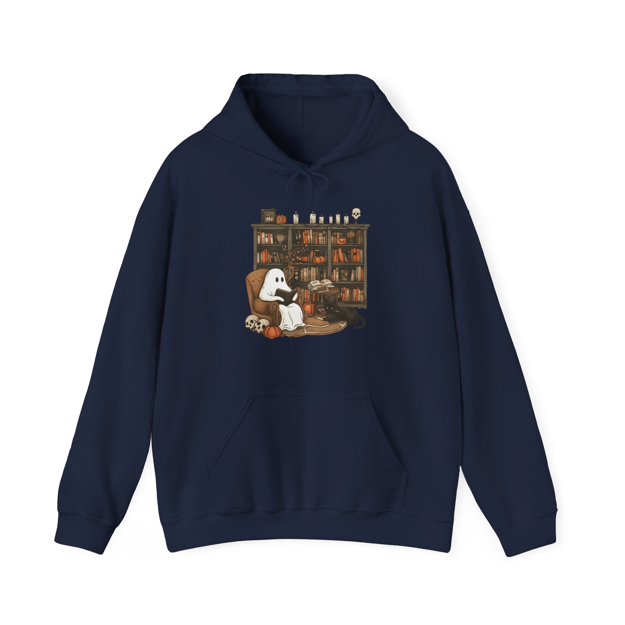Ghost Reading Book Halloween Hoodie