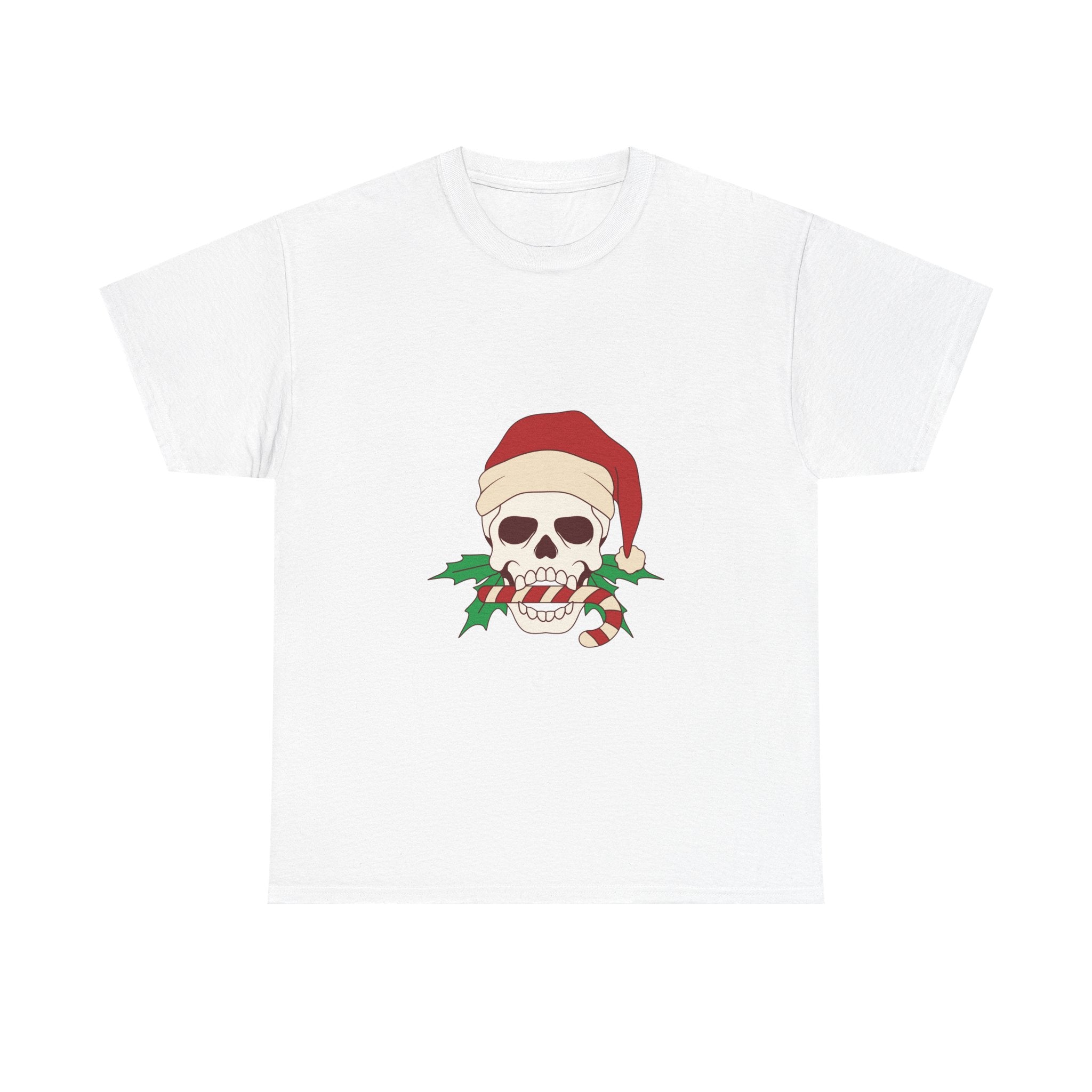 Candy Cane Skull Graphic Tee