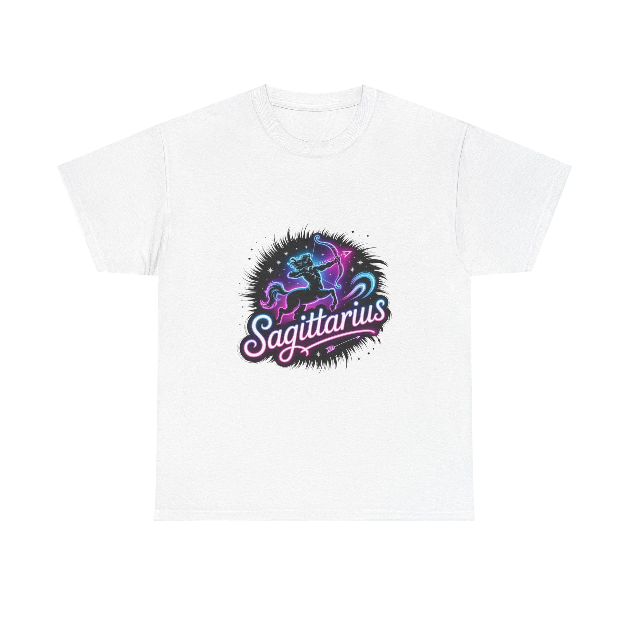 Neon Sagittarius Zodiac Tee