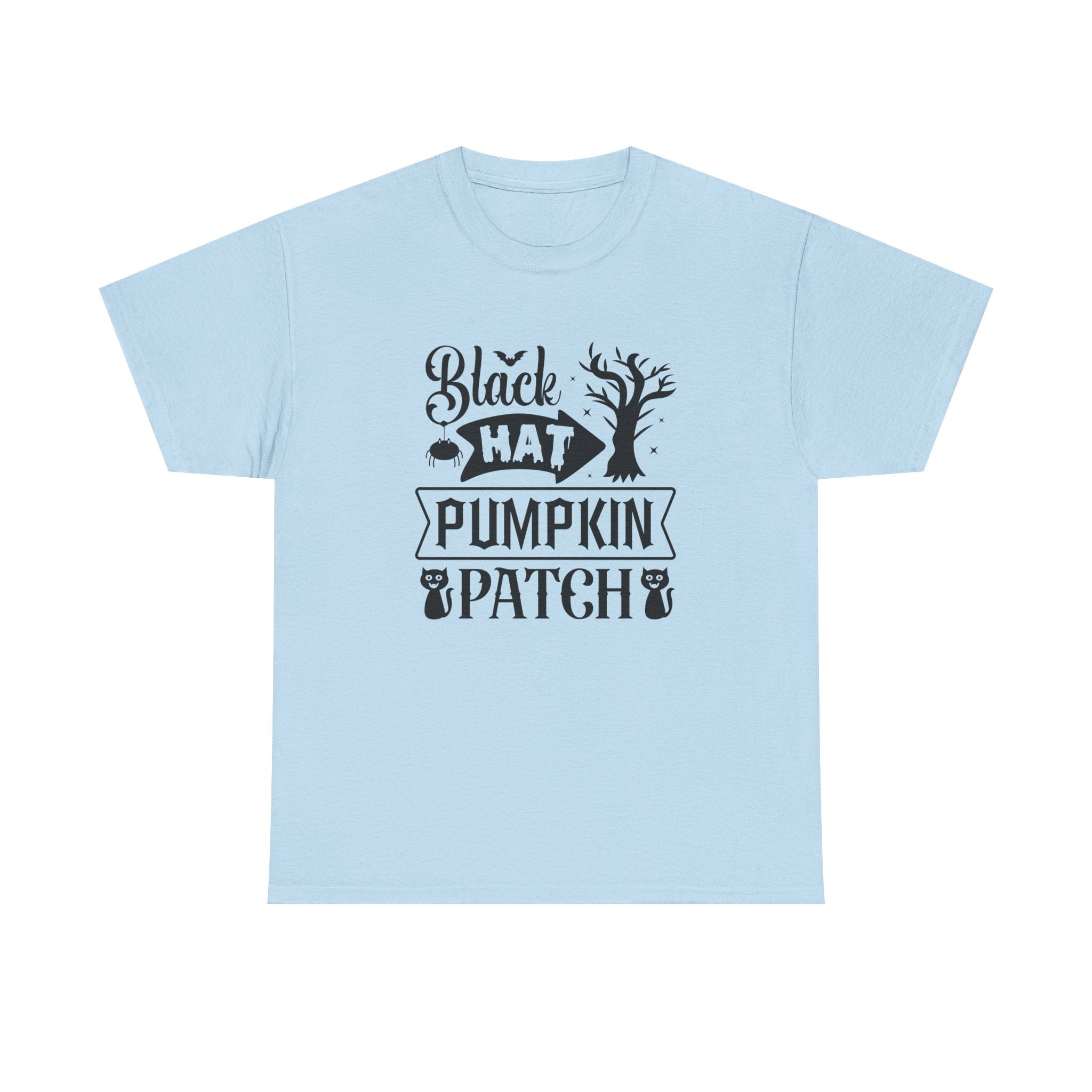 Black Cat Pumpkin Patch Halloween T-Shirt