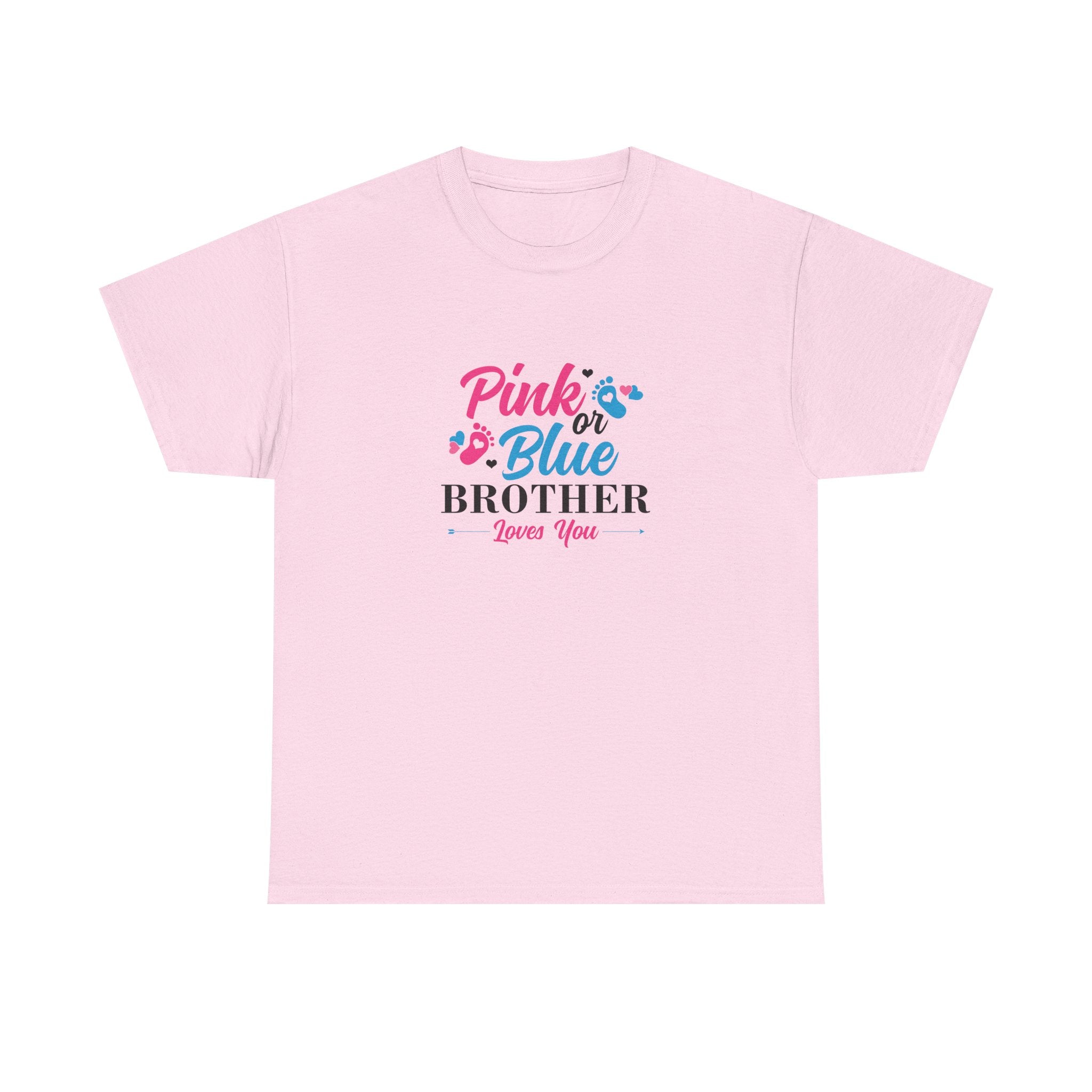 Pink Or Blue Brother Loves You Graphic Tee