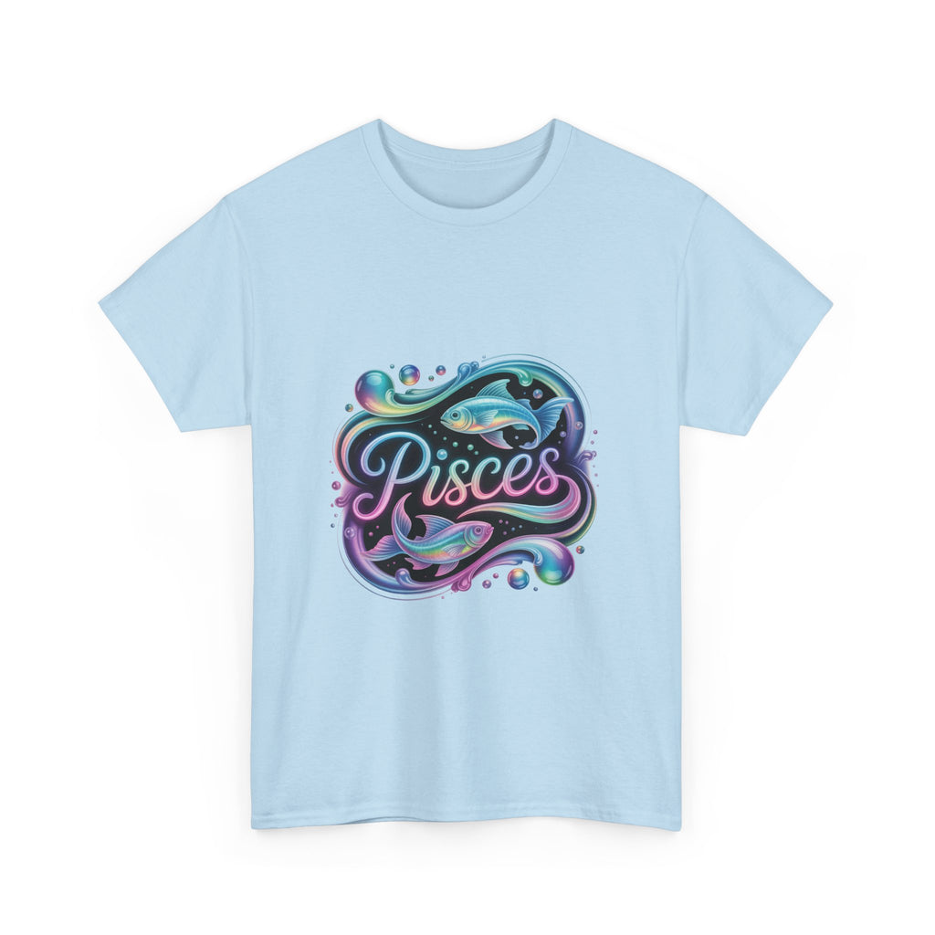 Neon Pisces Zodiac Tee