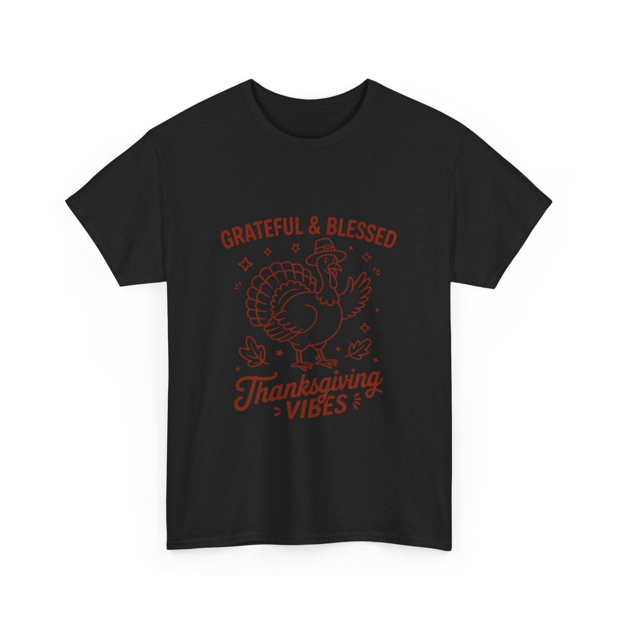 thankful & blessed, thanksgiving vibes graphic Tee