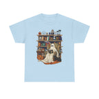 Ghost Book Reading Halloween Books Lover Teacher Kids T-Shirt
