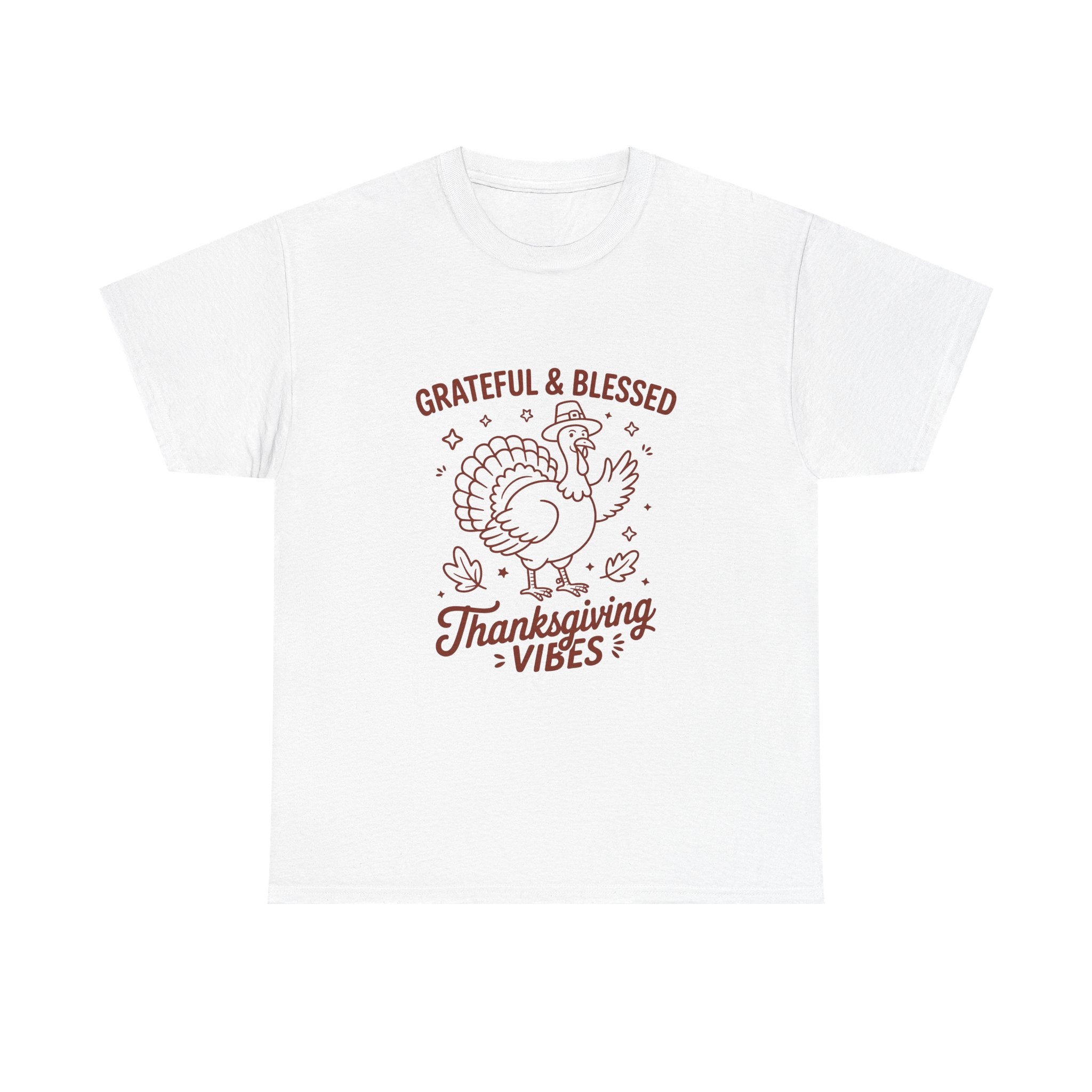 thankful & blessed, thanksgiving vibes graphic Tee