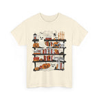 Funny Ghost Book Lovers Halloween Library Spooky Season Long Sleeve T-Shirt