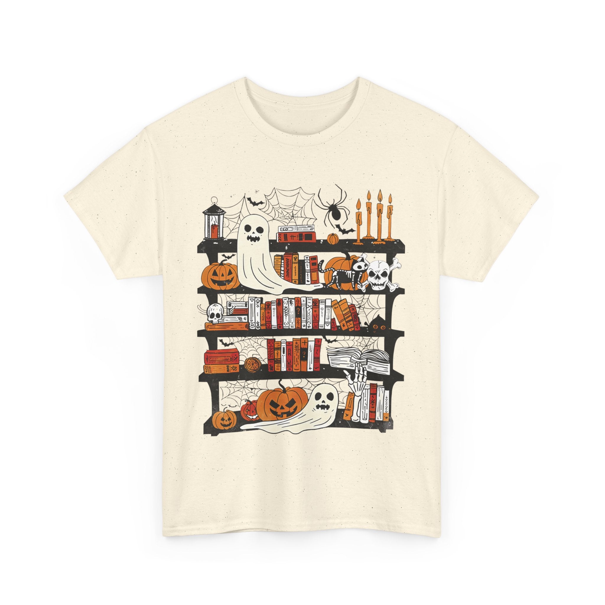 Funny Ghost Book Lovers Halloween Library Spooky Season Long Sleeve T-Shirt
