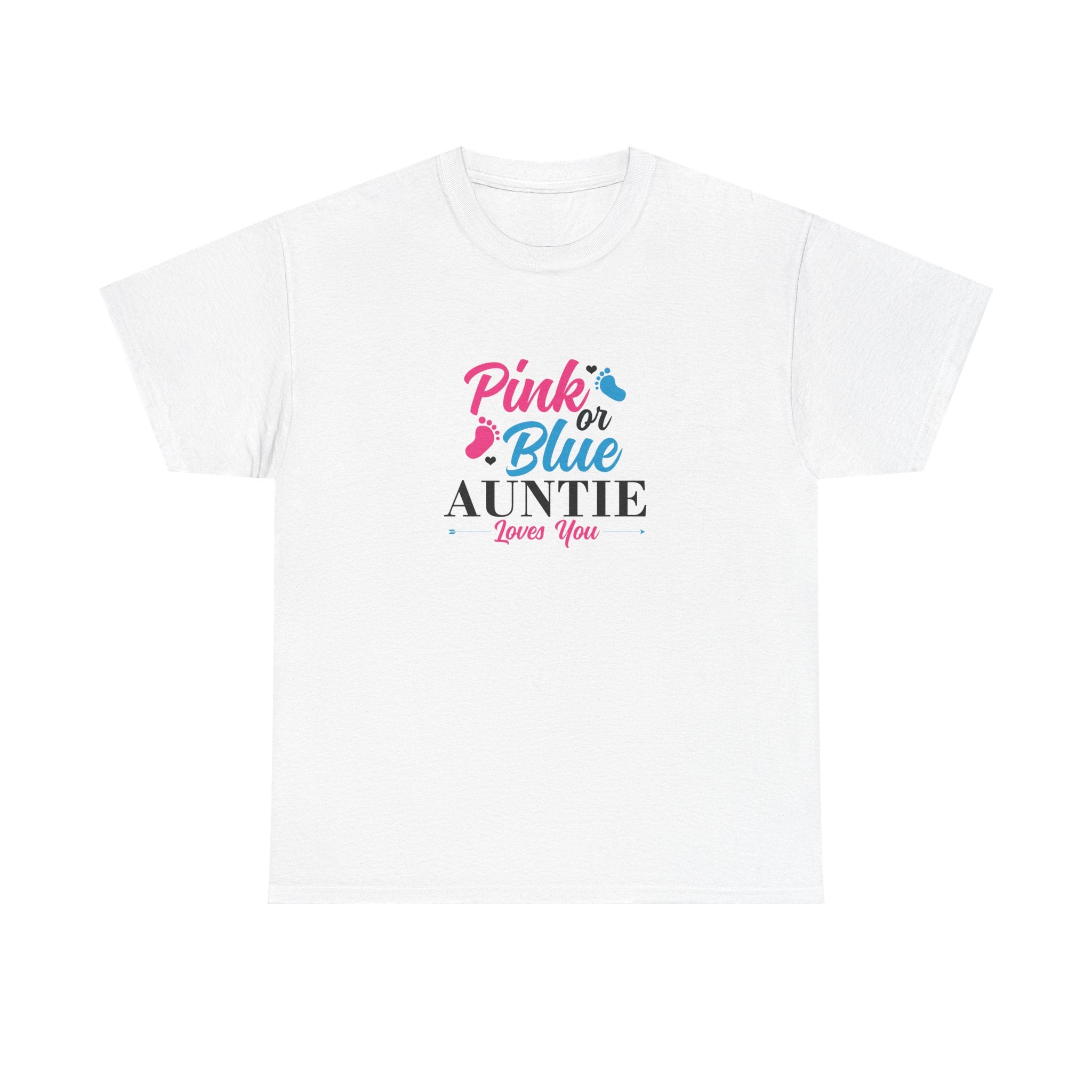 Graphic Tee - Pink or Blue Auntie Loves You Shirt