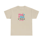 Uncle Loves You Pink or Blue Graphic Tee - Gift for Niece or Nephew, Family Reunion Shirt, Gender Reveal Party Outfit, Uncle's Birthday
