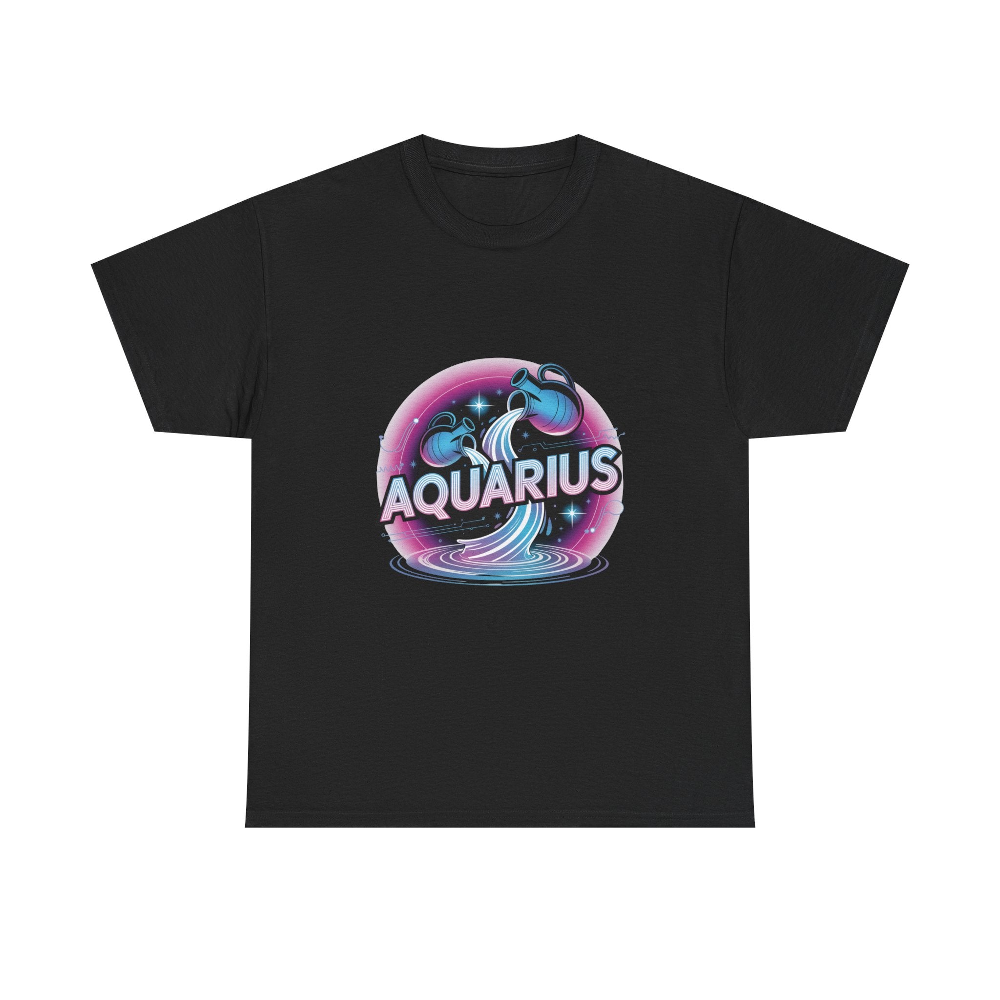 Neon Aquarius Zodiac Tee
