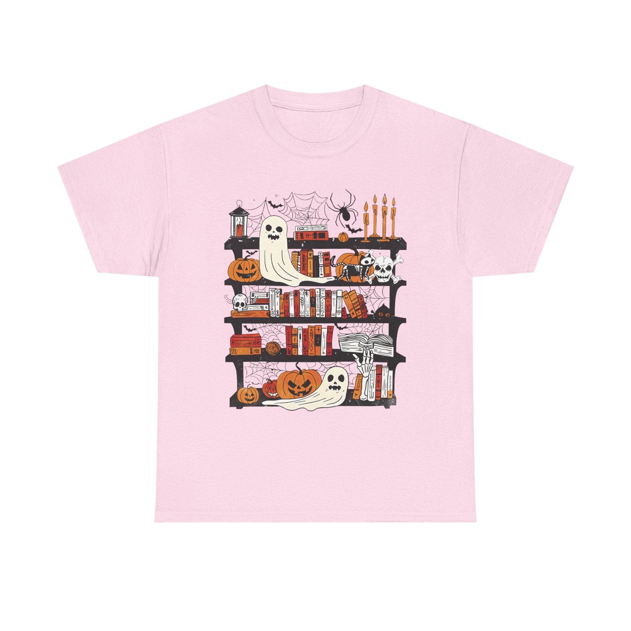 Funny Ghost Book Lovers Halloween Library Spooky Season Long Sleeve T-Shirt