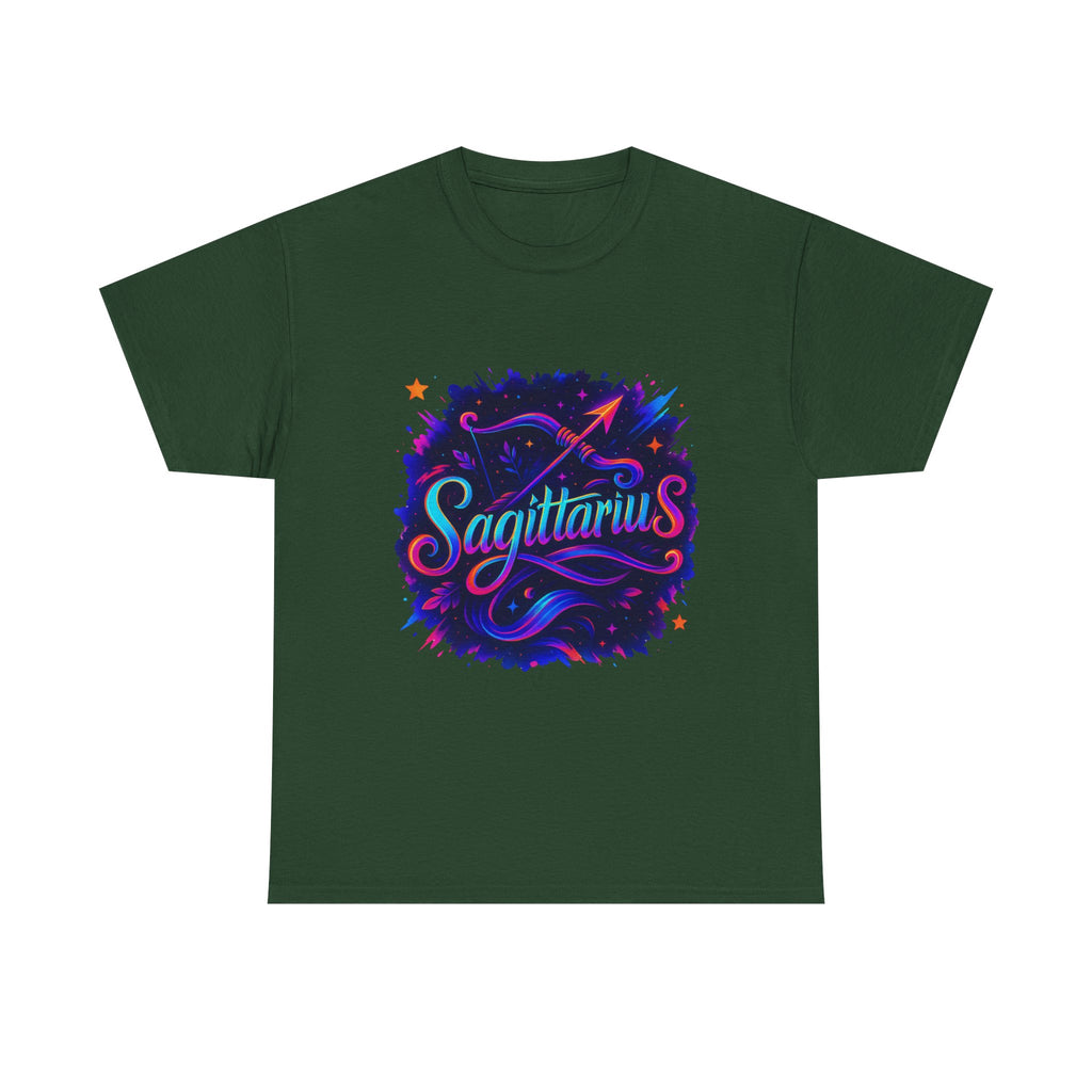 Neon Sagittarius Zodiac Tee