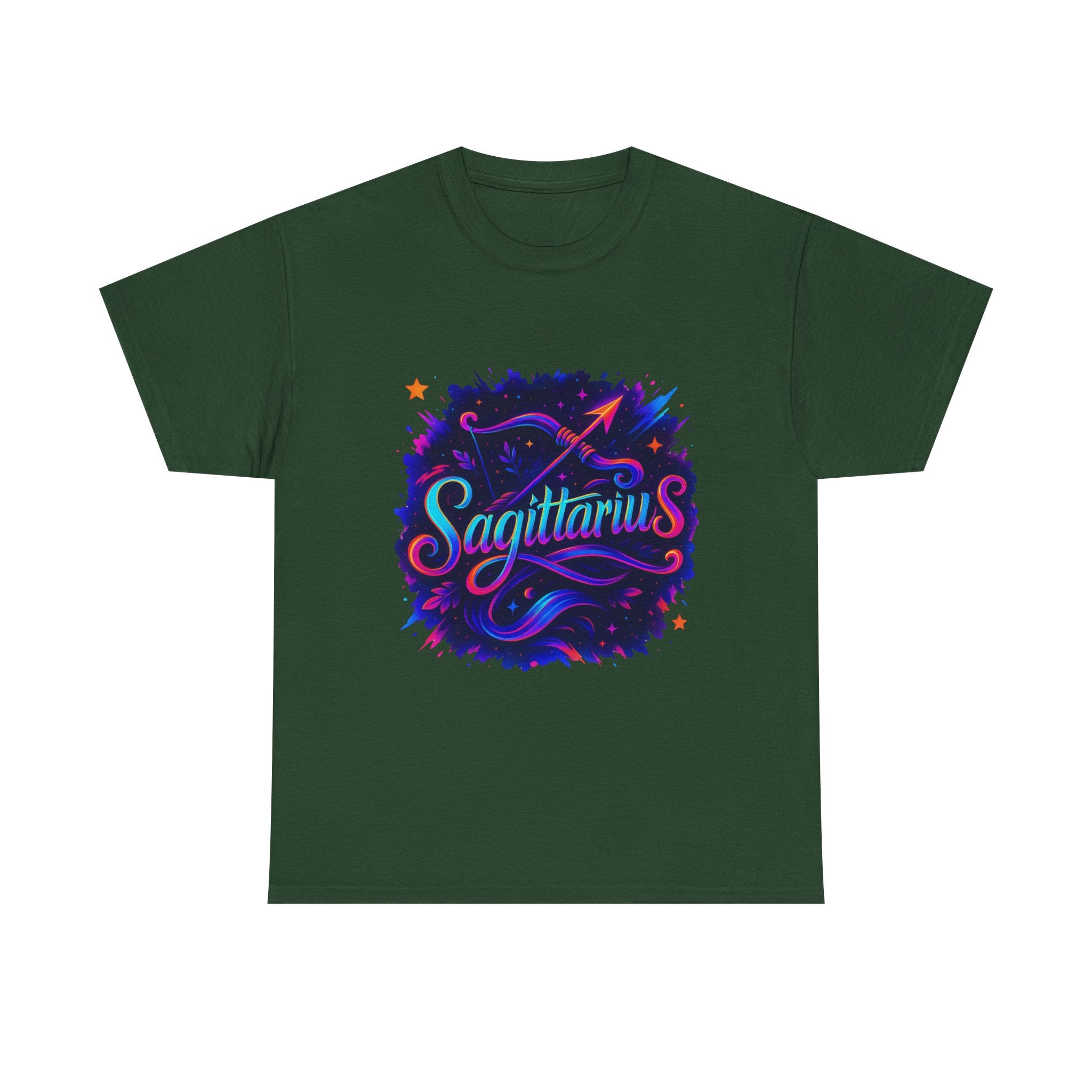 Neon Sagittarius Zodiac Tee