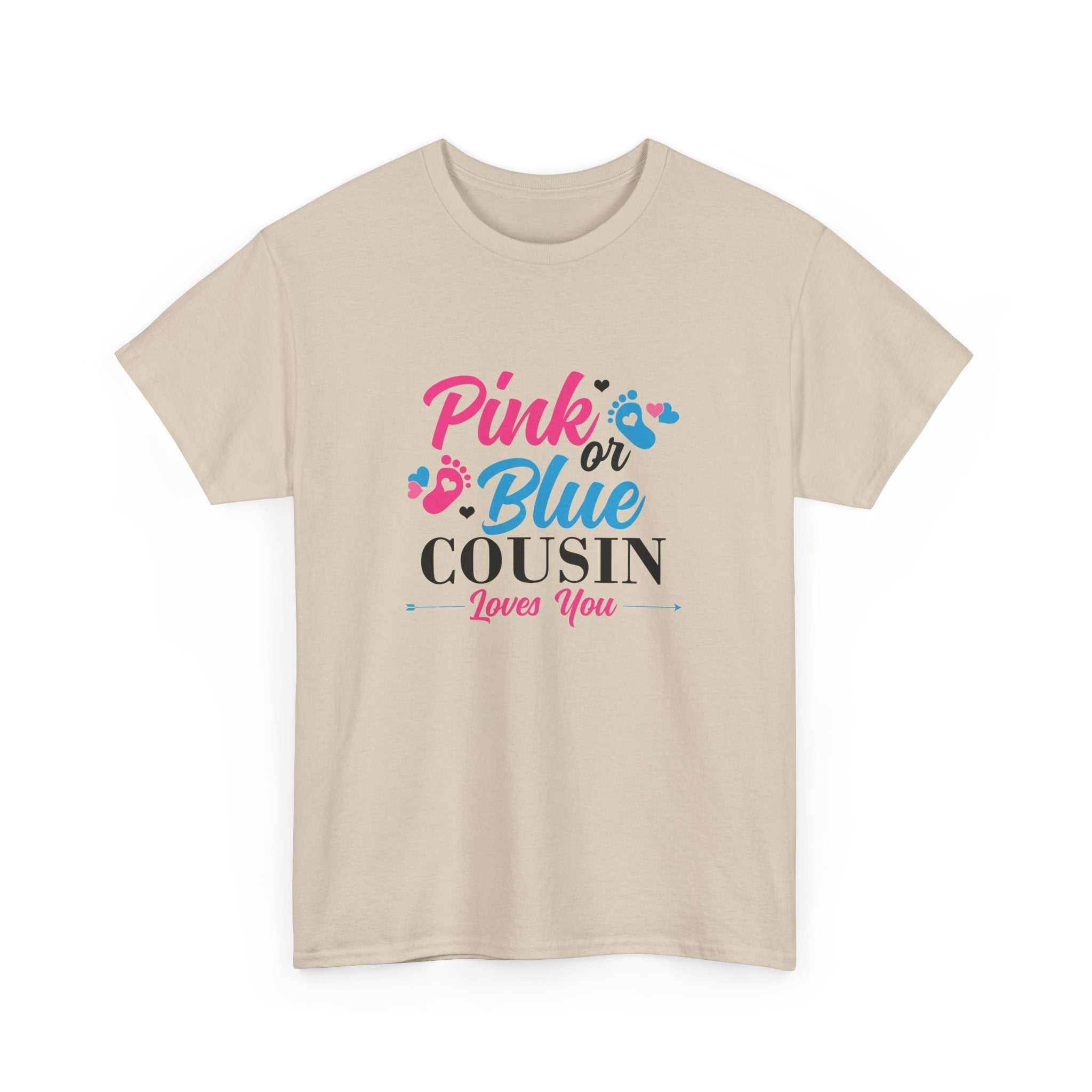 Cousin Loves You Graphic Tee, Pink Blue Unisex Shirt, Family Reunion Gift, Matching Tee for Cousins, Sibling Love Shirt, Comfortable Cotton