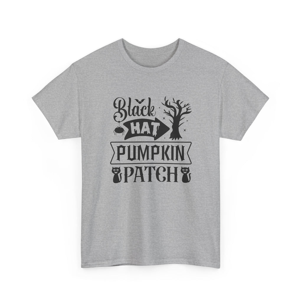 Black Cat Pumpkin Patch Halloween T-Shirt