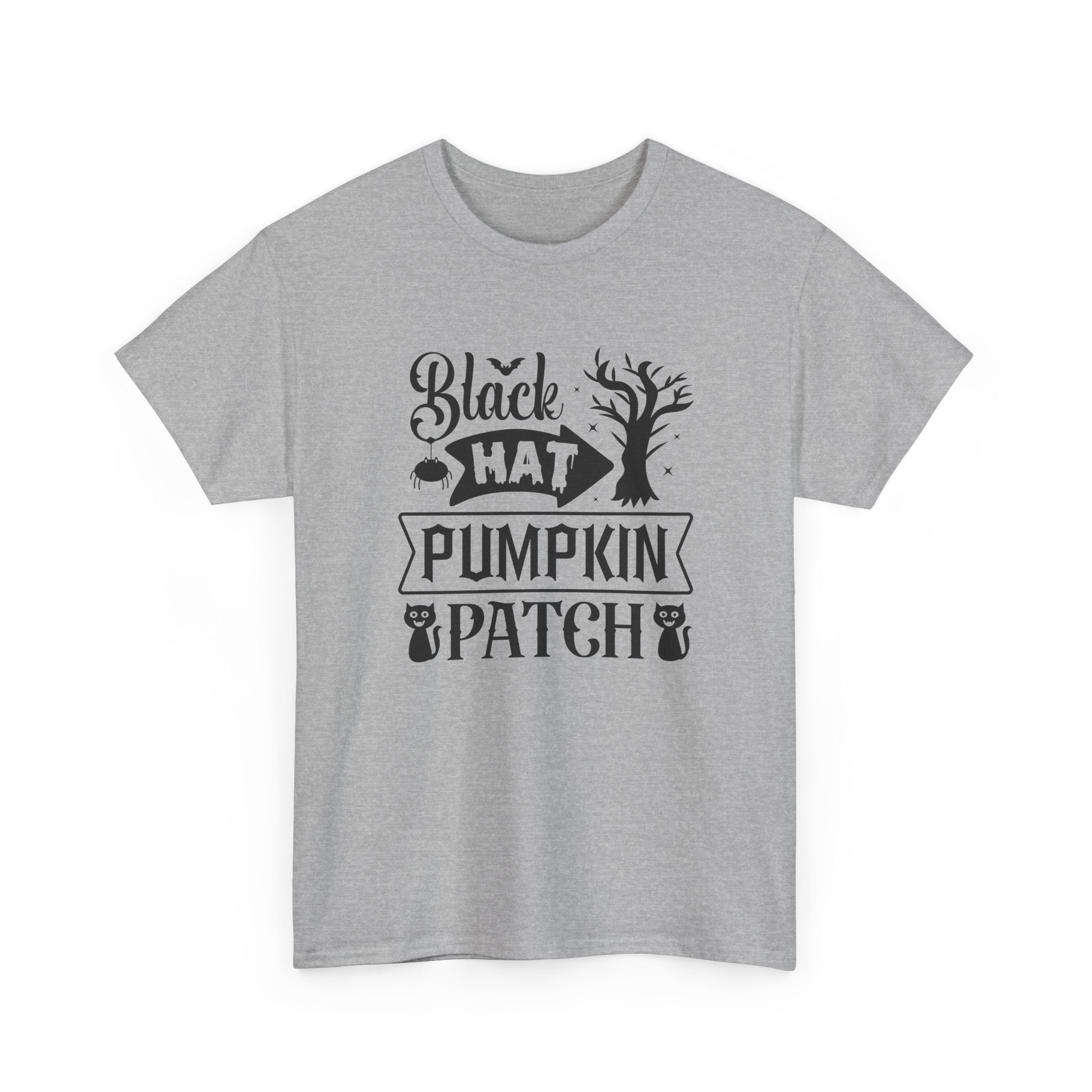 Black Cat Pumpkin Patch Halloween T-Shirt
