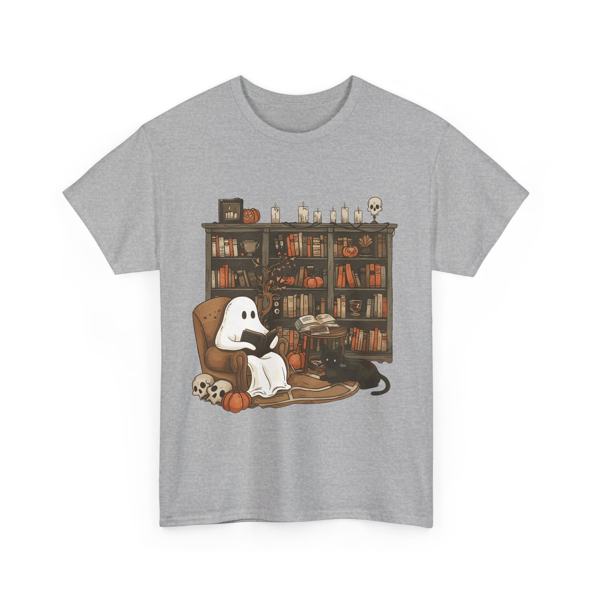 Ghost Reading Book Halloween Book Clubs Tee