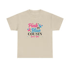 Graphic Tee, Pink or Blue Cousin Loves You Shirt, Family Reunion Gift, Unisex T-Shirt, Matching Cousin Outfits, Customizable Tee