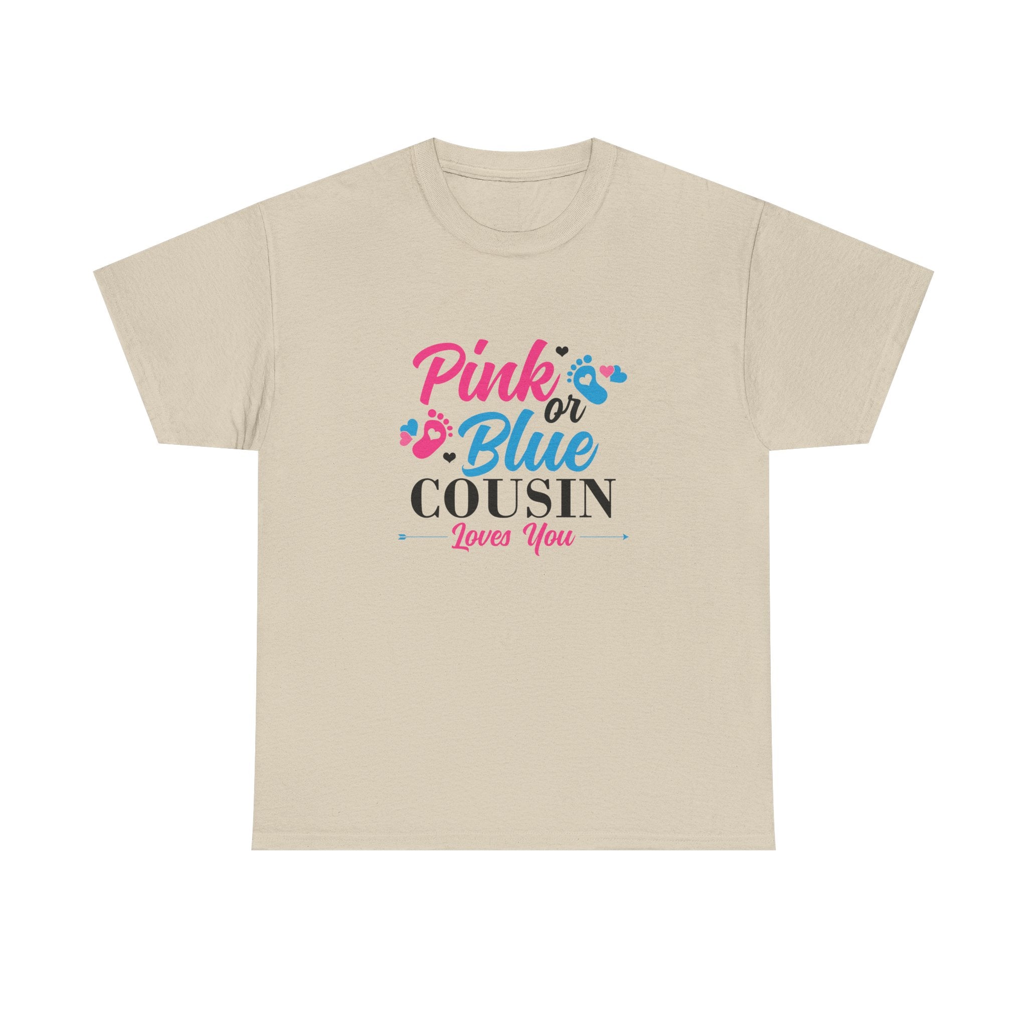 Graphic Tee, Pink or Blue Cousin Loves You Shirt, Family Reunion Gift, Unisex T-Shirt, Matching Cousin Outfits, Customizable Tee