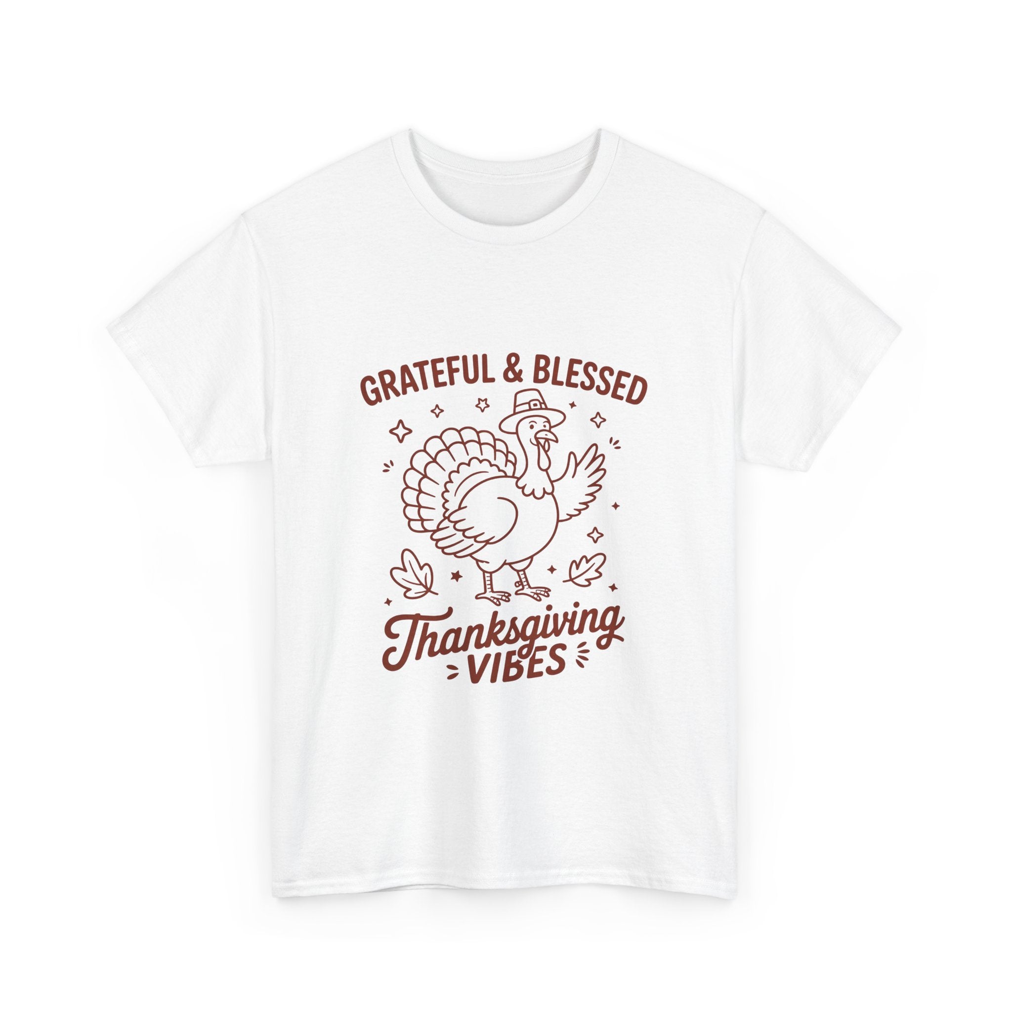 thankful & blessed, thanksgiving vibes graphic Tee