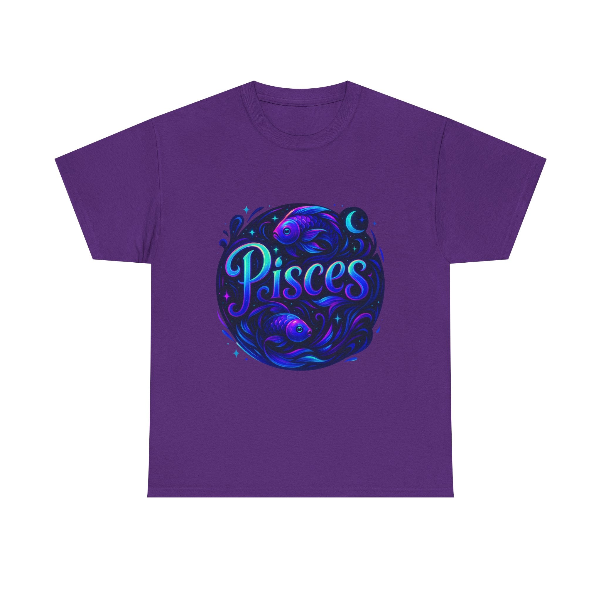 Neon Pisces Zodiac Tee