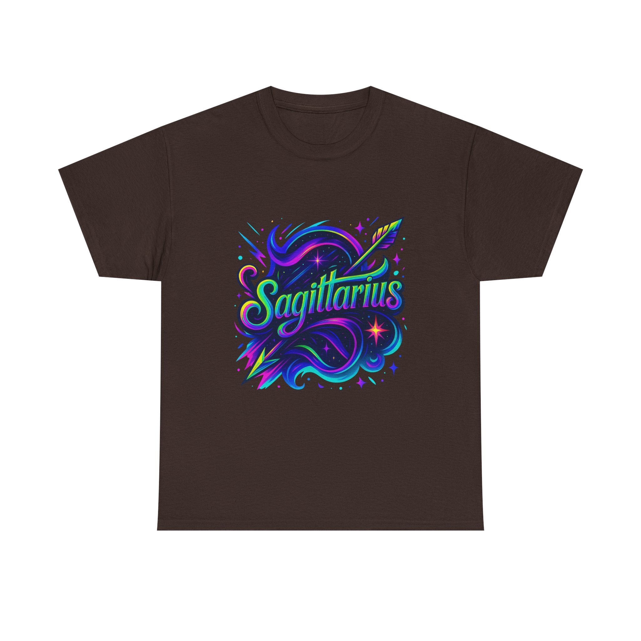 Neon Sagittarius Zodiac Tee