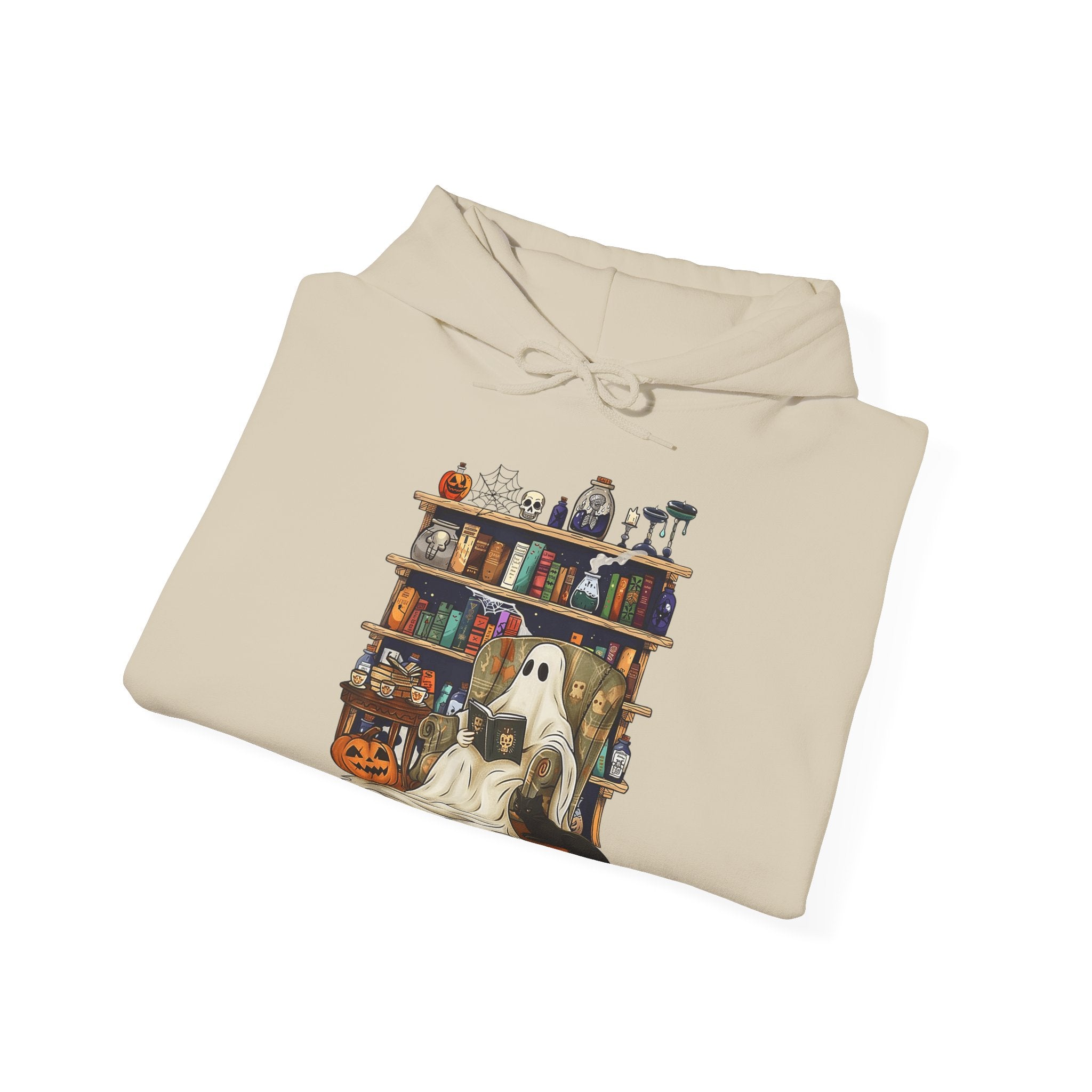Ghost Reading Halloween Book Lover Hoodie