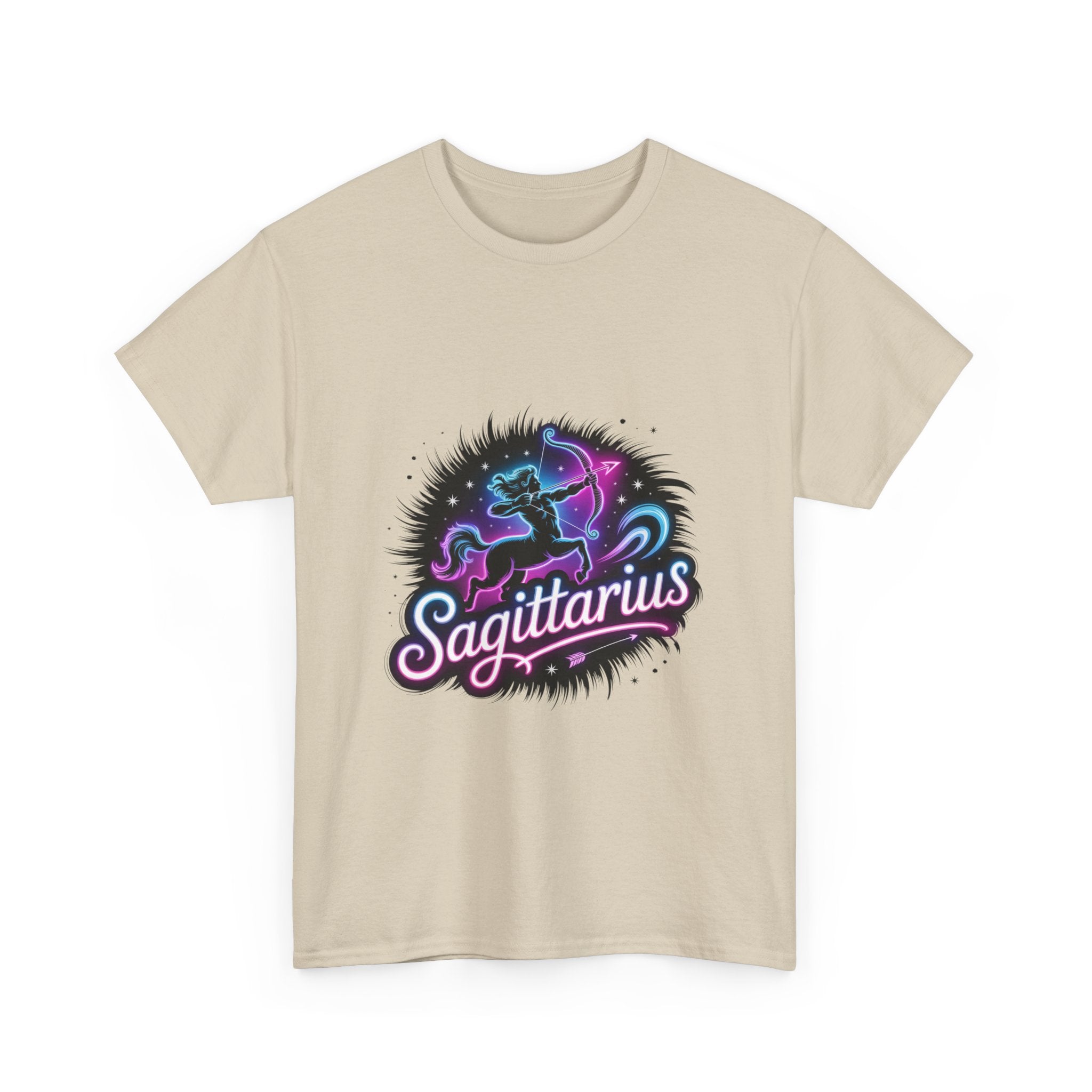 Neon Sagittarius Zodiac Tee