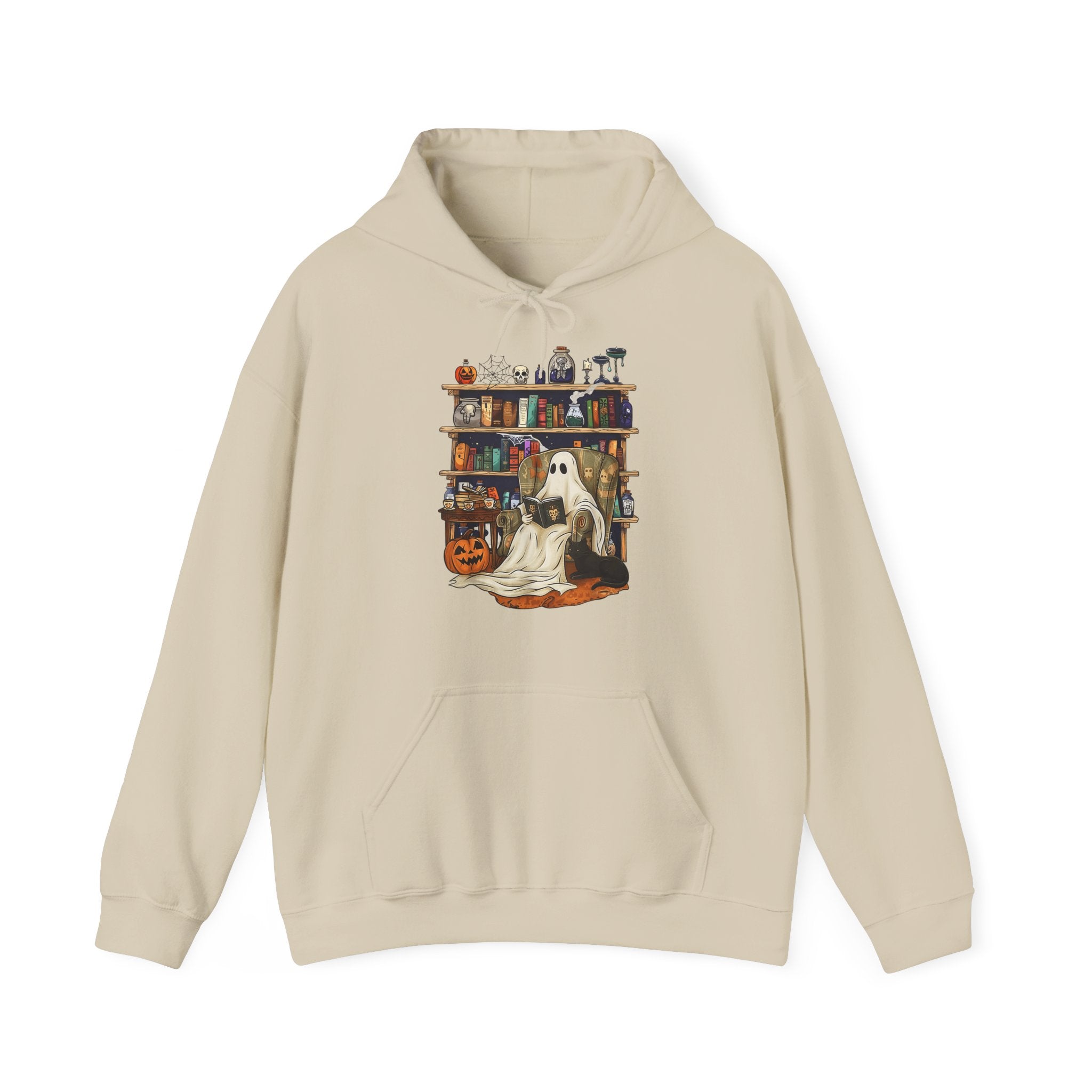 Ghost Reading Halloween Book Lover Hoodie