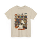 Ghost Book Reading Halloween Books Lover Teacher Kids T-Shirt