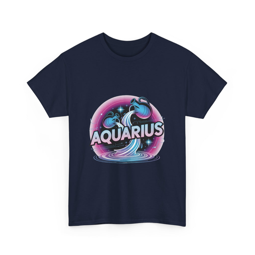 Neon Aquarius Zodiac Tee