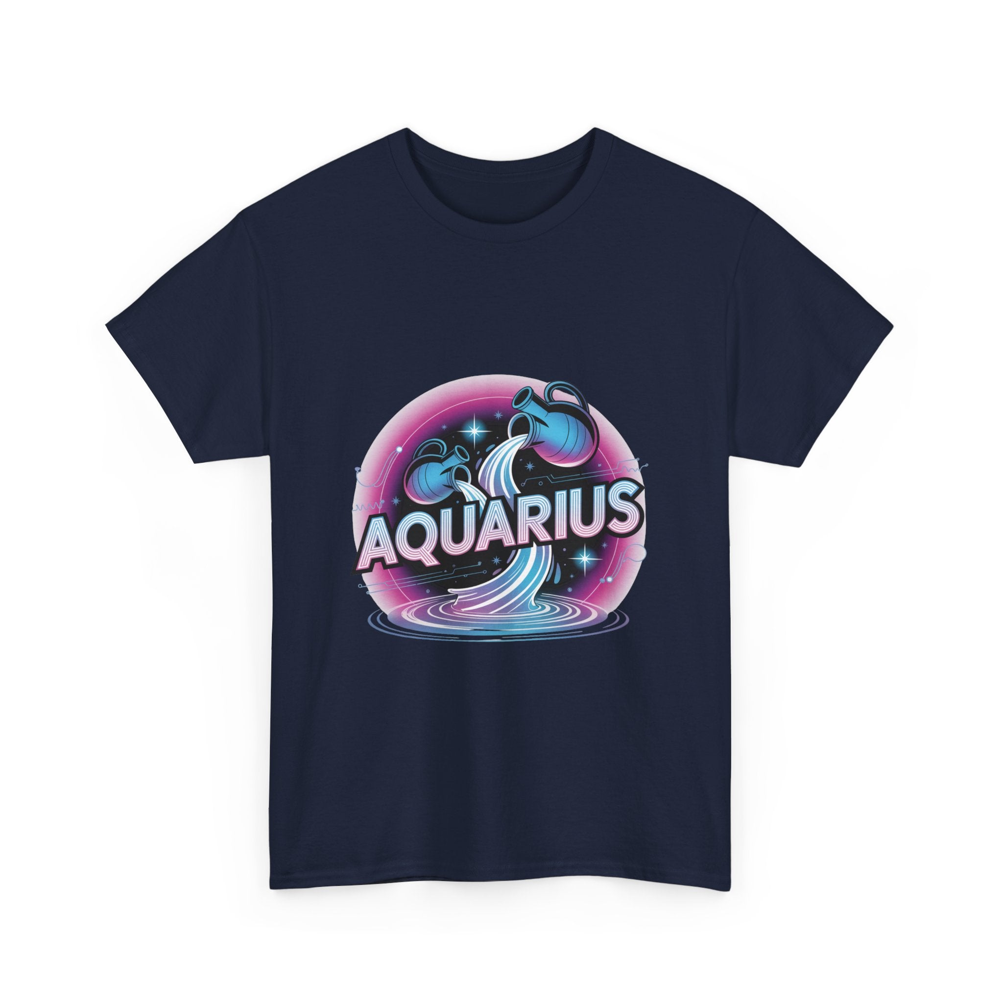 Neon Aquarius Zodiac Tee
