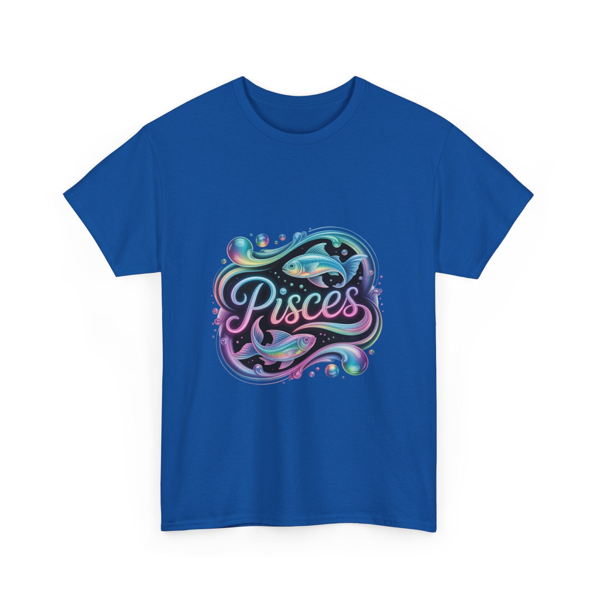 Neon Pisces Zodiac Tee