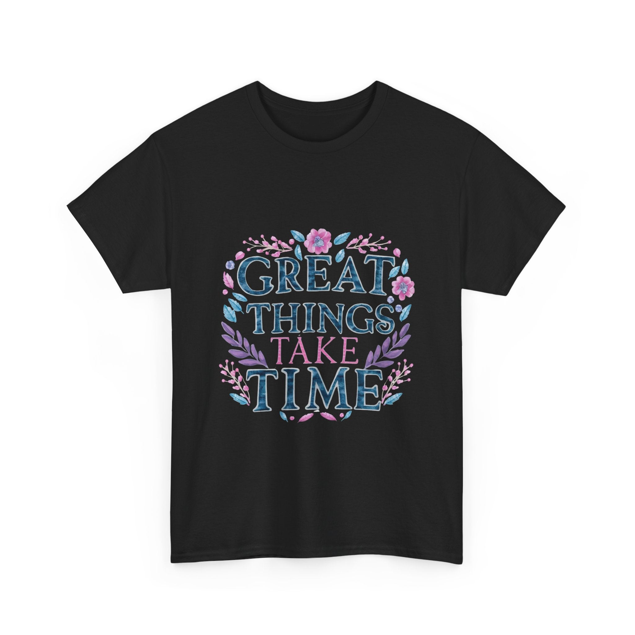 Great Things Take Time Floral Graphic Tee