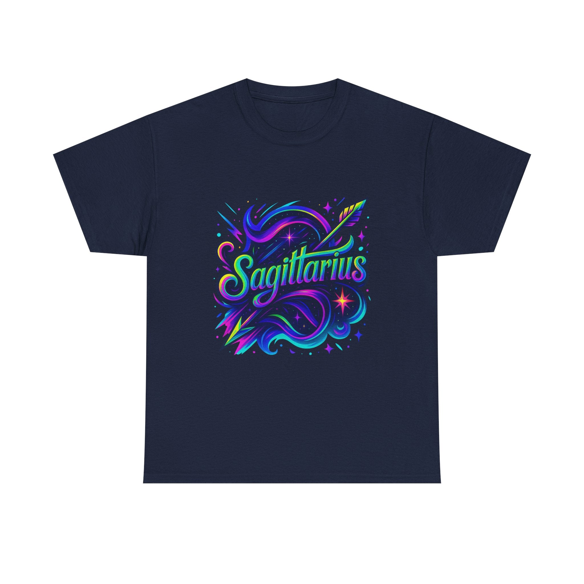 Neon Sagittarius Zodiac Tee
