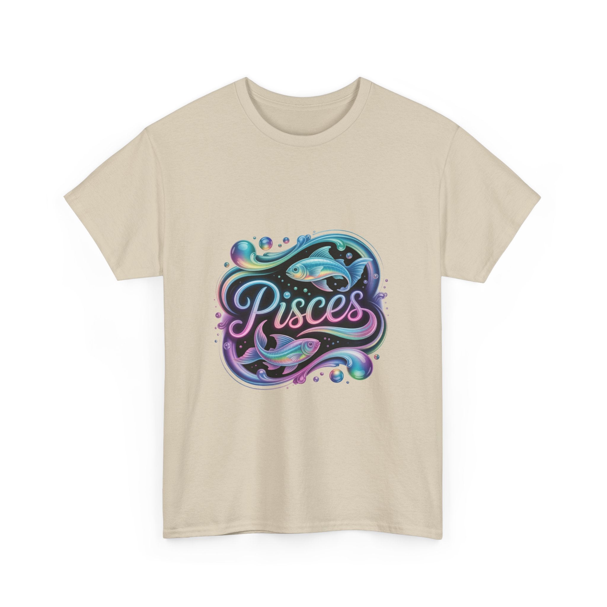 Neon Pisces Zodiac Tee