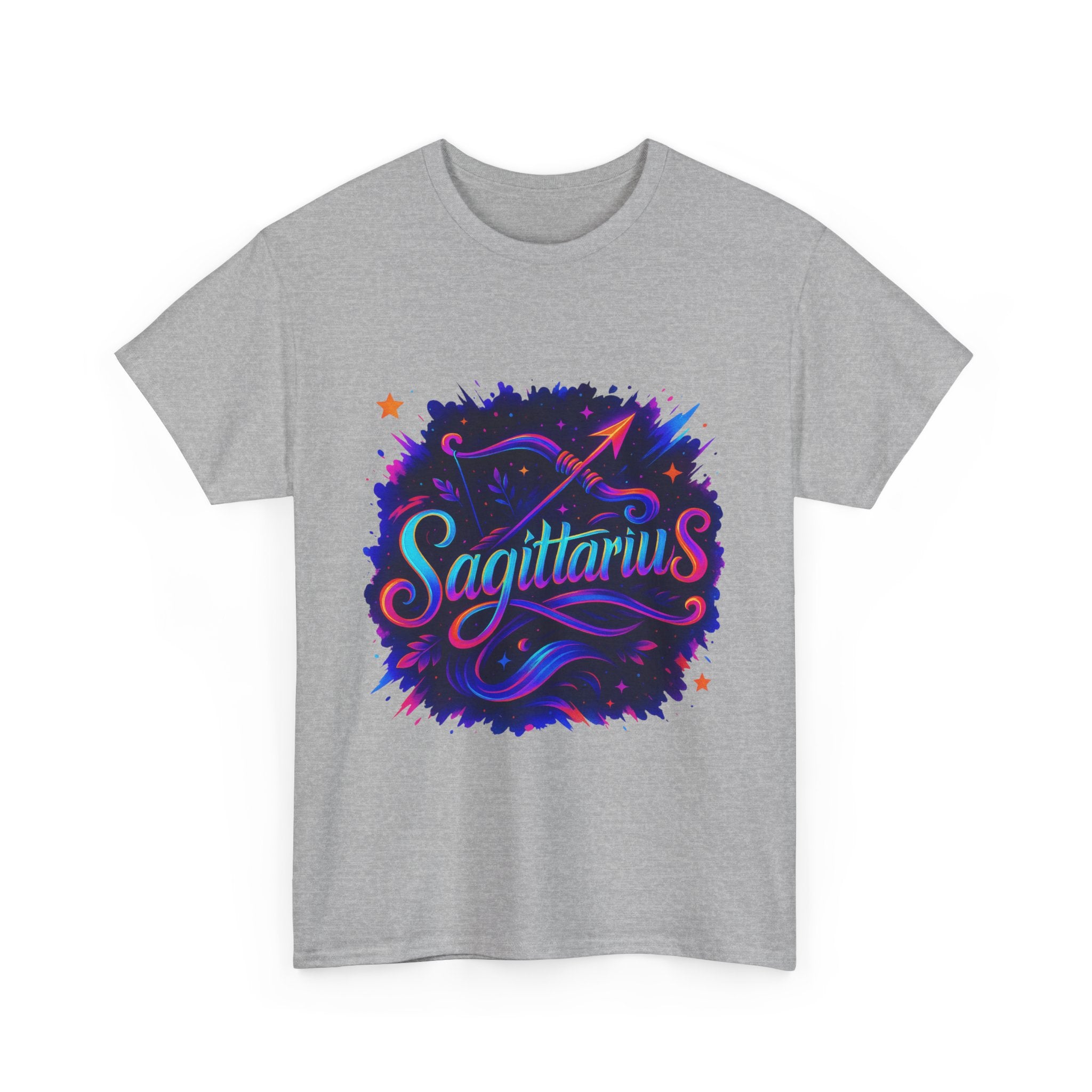 Neon Sagittarius Zodiac Tee