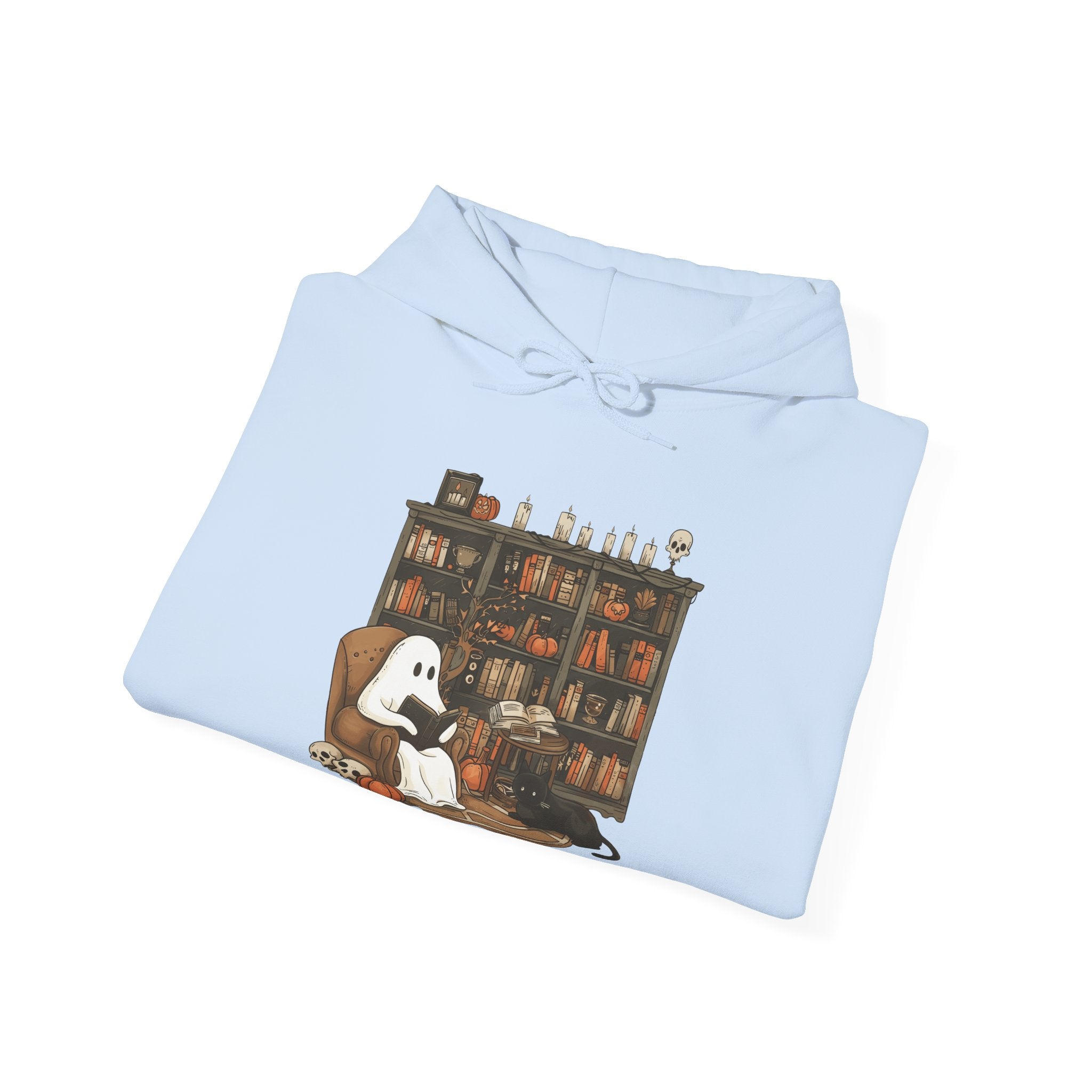 Ghost Reading Book Halloween Hoodie