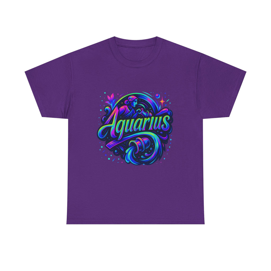 Neon Aquarius Zodiac Tee