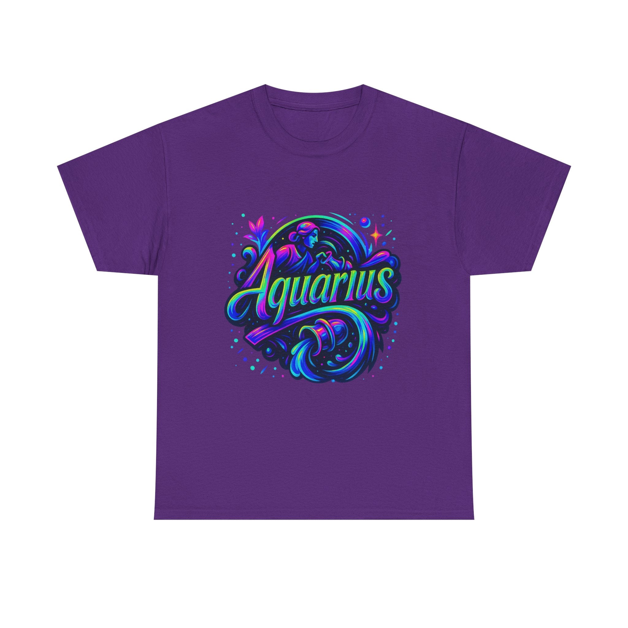 Neon Aquarius Zodiac Tee