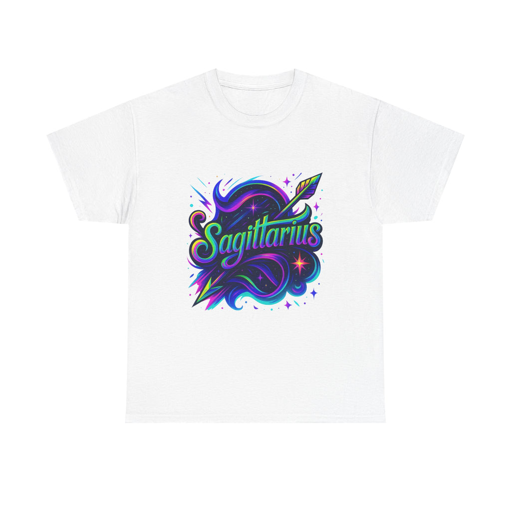 Neon Sagittarius Zodiac Tee
