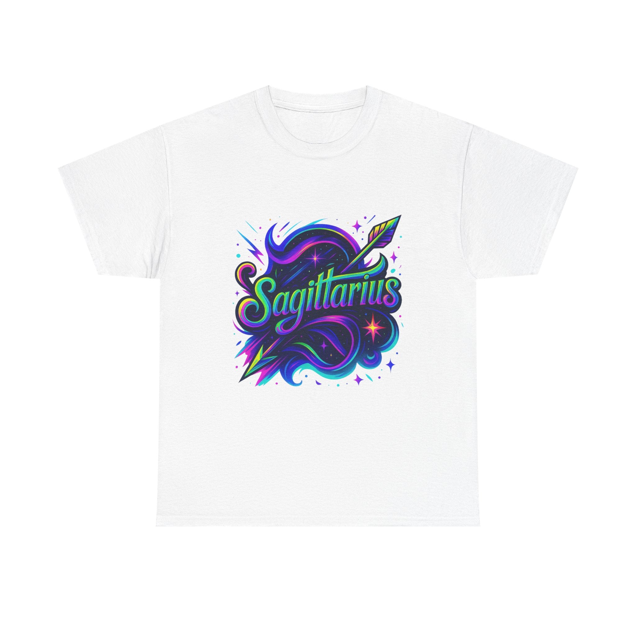 Neon Sagittarius Zodiac Tee