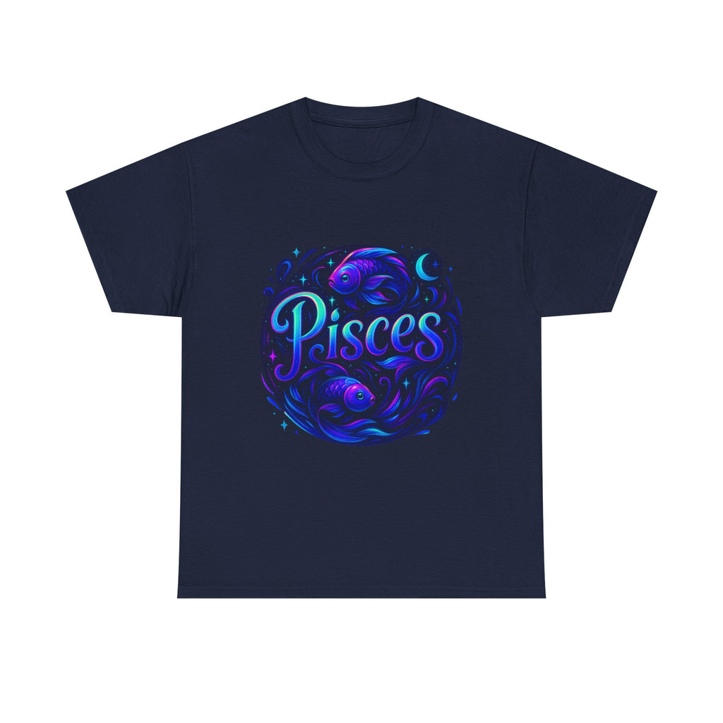 Neon Pisces Zodiac Tee