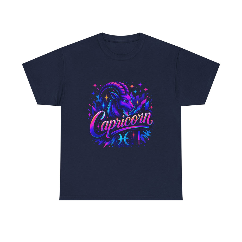 Neon Capricorn Zodiac Tee