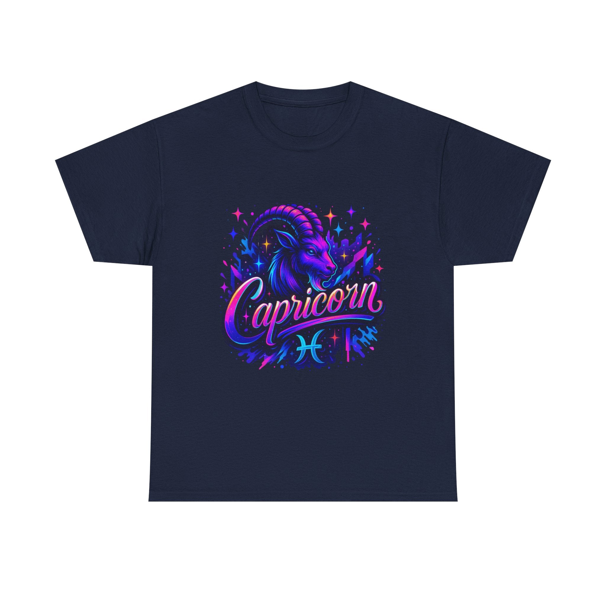 Neon Capricorn Zodiac Tee