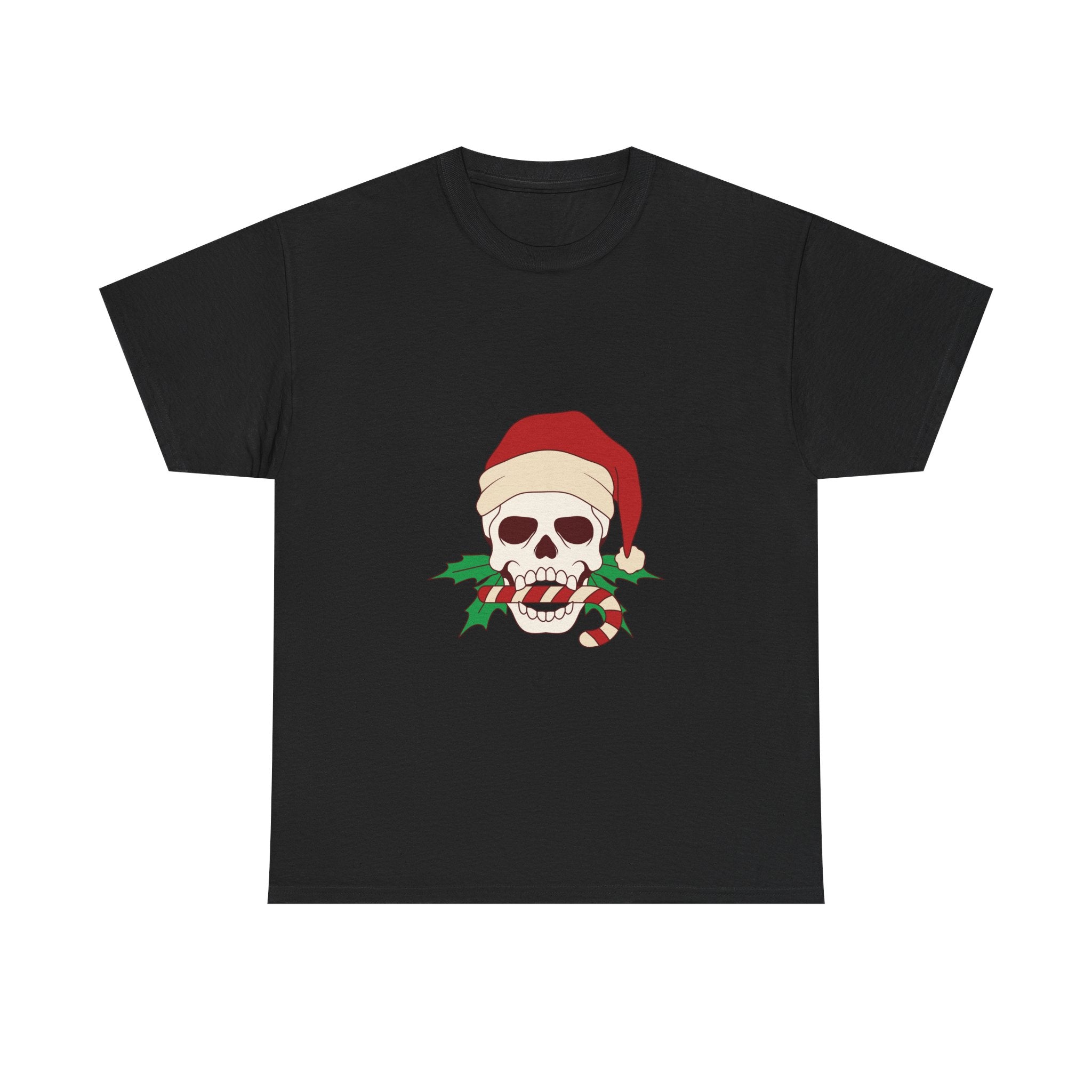 Candy Cane Skull Graphic Tee