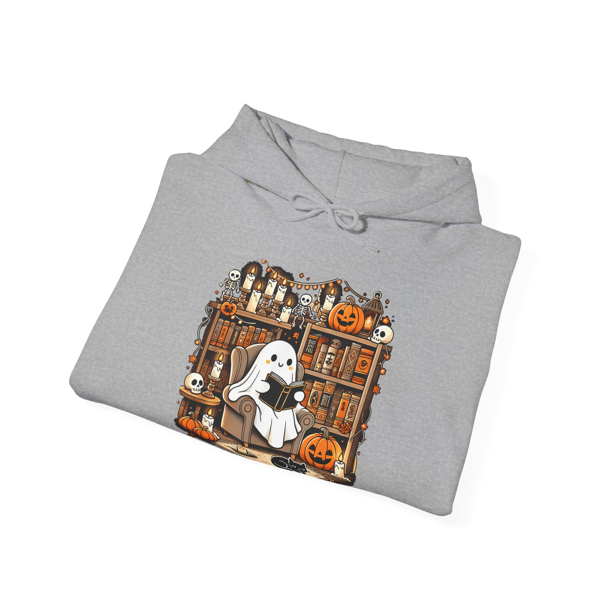 Vintage Halloween Ghost Book Lover Hoodie