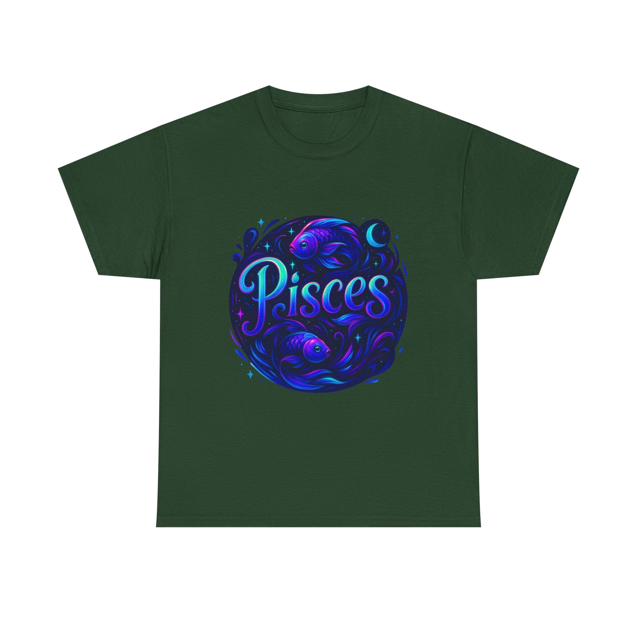 Neon Pisces Zodiac Tee