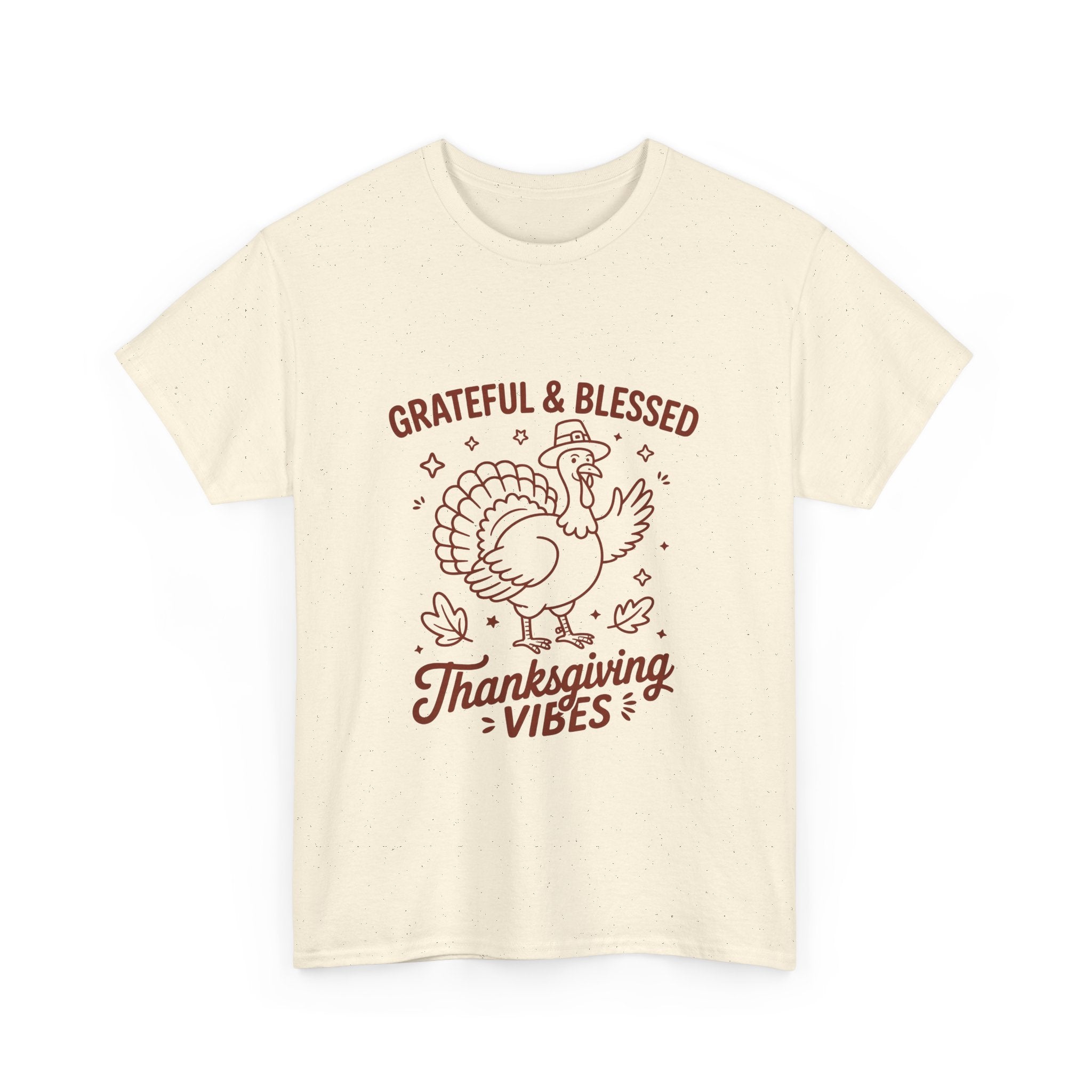 thankful & blessed, thanksgiving vibes graphic Tee