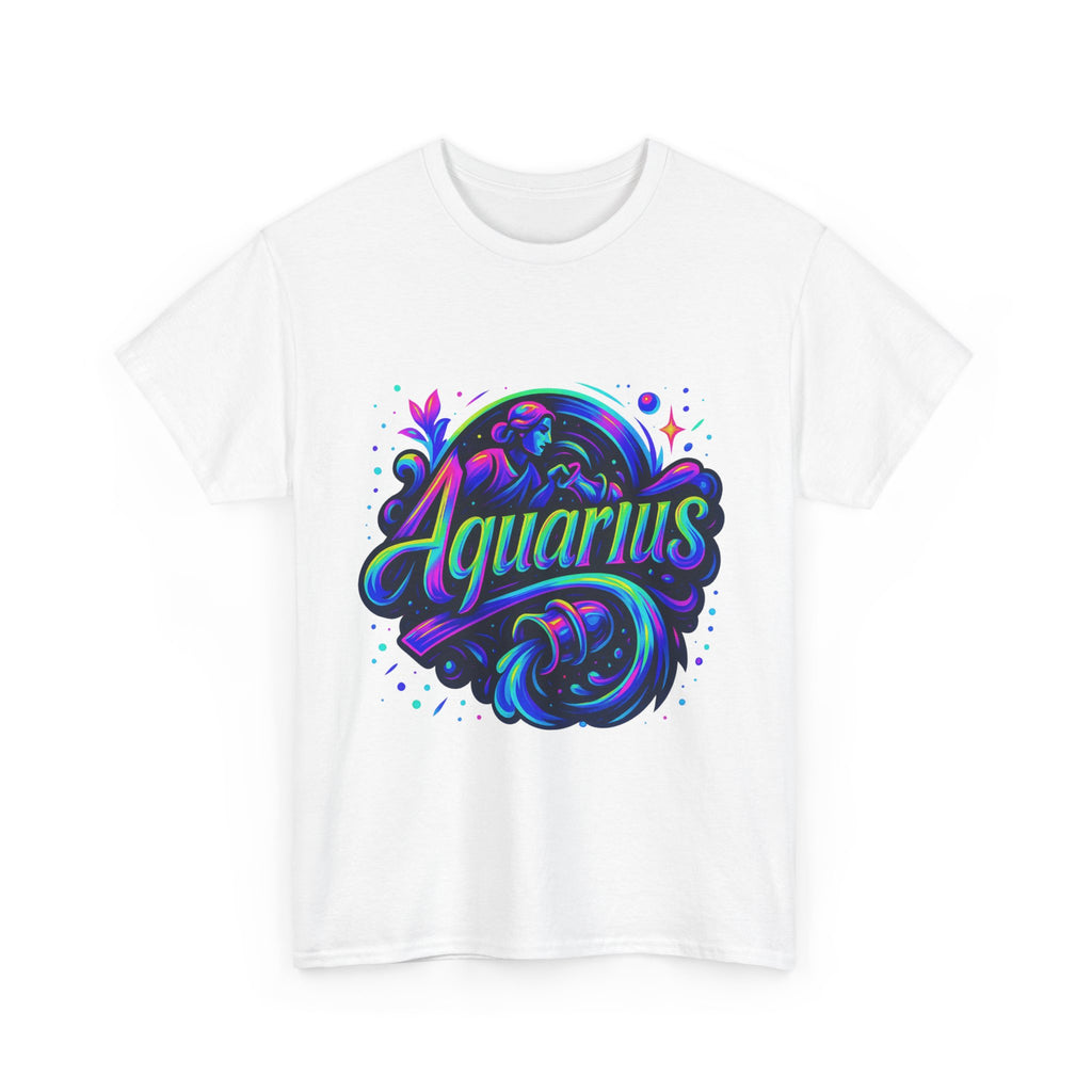Neon Aquarius Zodiac Tee